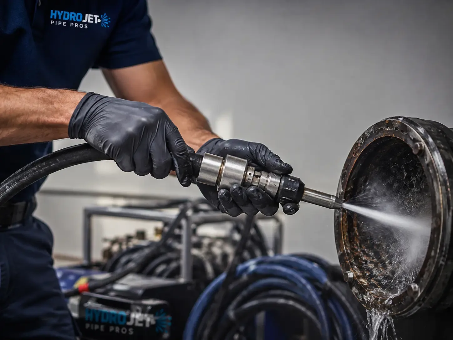 Hydro Jet Pipe Descaling in Port Hueneme Cbc Base, CA
